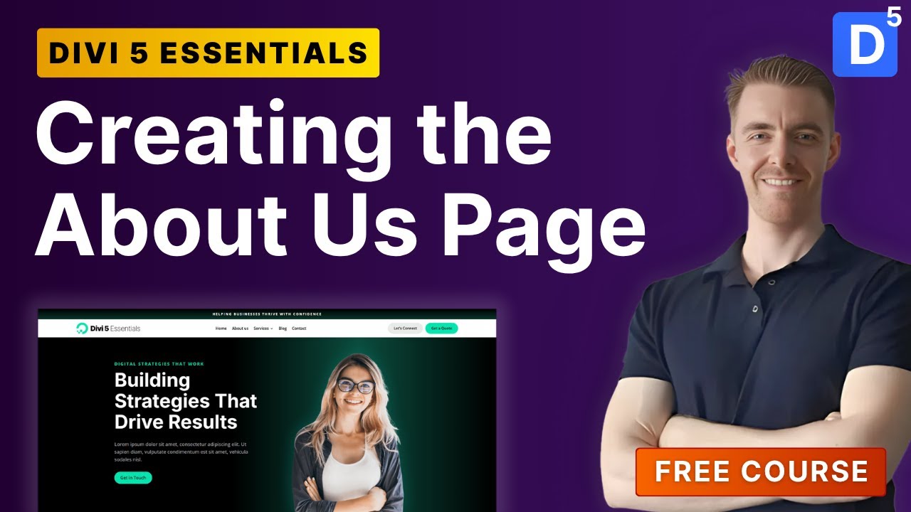 Step 4: Creating the About Us Page in Divi 5