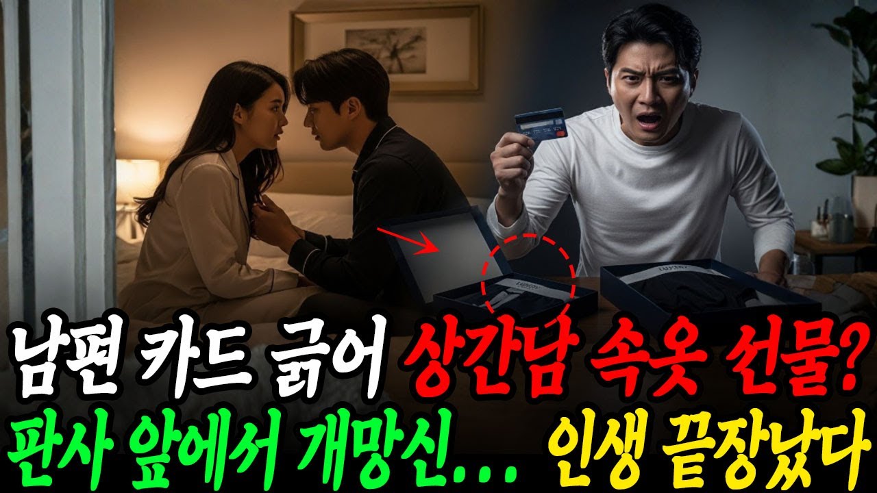 [불륜썰] 짐승만도 못한 아내, 내 돈으로 상간남 속옷까지 사줬다... 법정에서 영혼까지 털어버린 사이다 복수