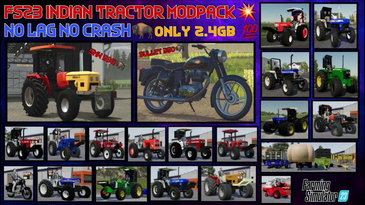 FS23 Game with Exclusive Indian Mods - 2.4GB Download