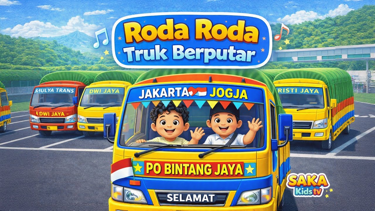 Lagu Anak Truk: Roda Roda Truk Berputar | Video Edukasi Animasi 3D