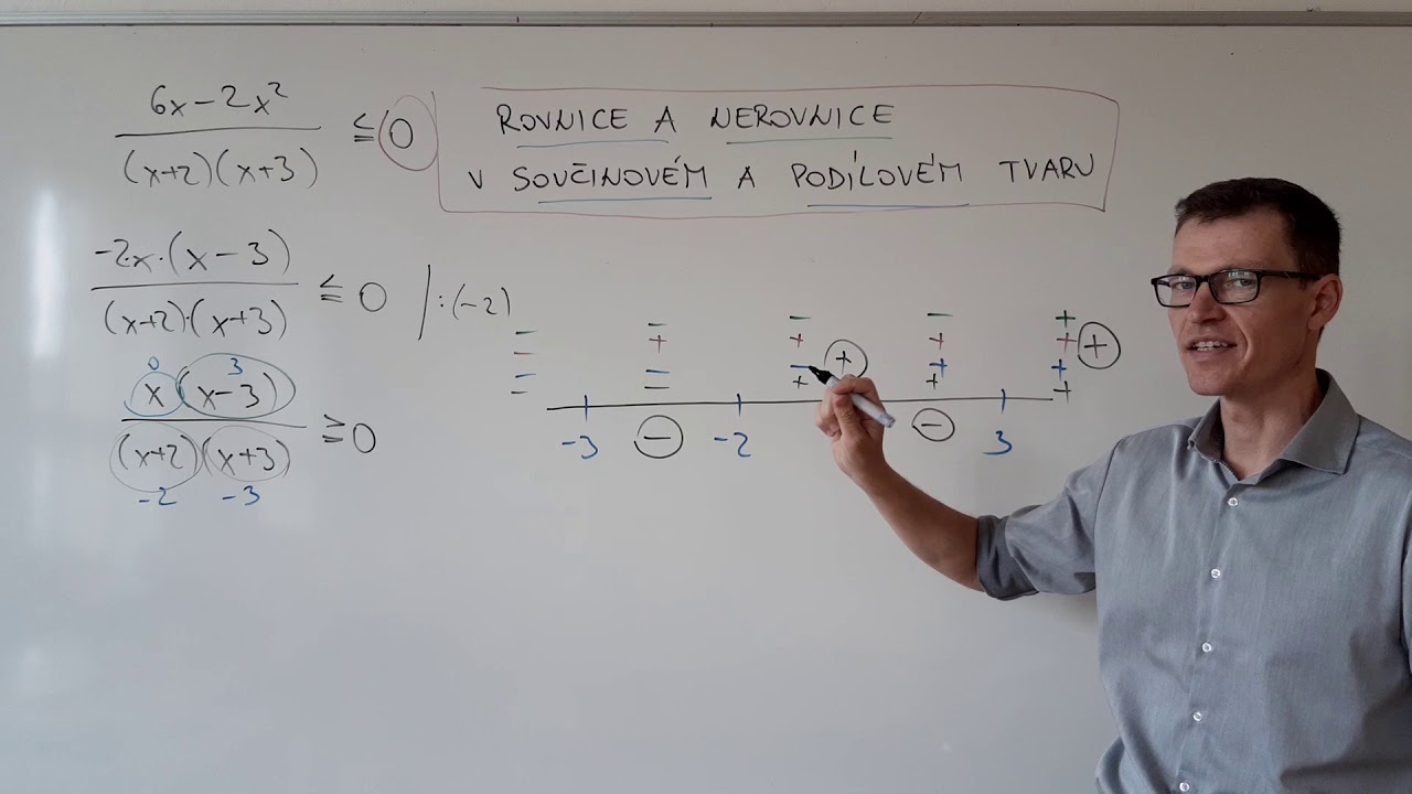 Rovnice a nerovnice v součinovém a podílovém tvaru