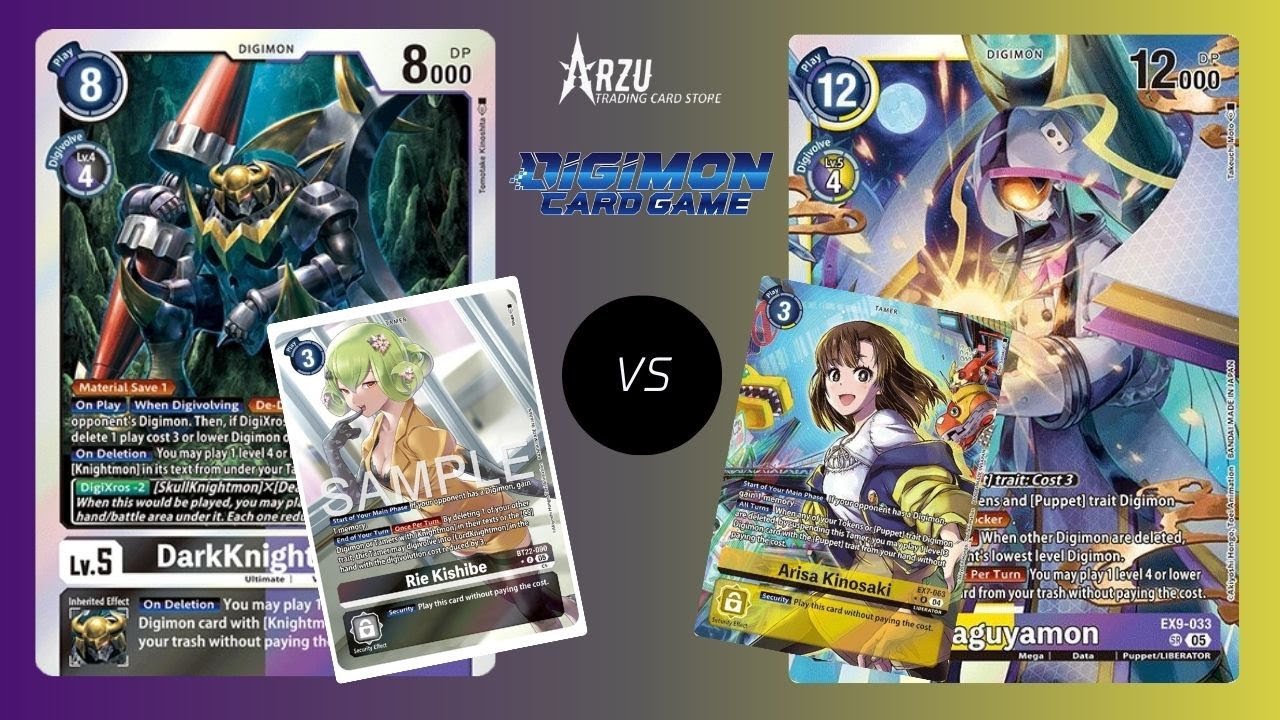 Digimon Card Game: Final de Torneo DarkKnightmon VS Kaguyamon puppets