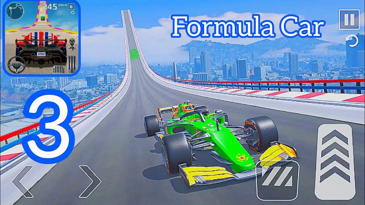 Mega Ramp Super Formula Car Racing 3D - Extreme Car Stunt - part 3.