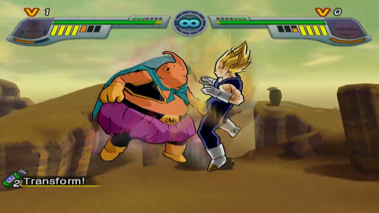 Vegeta VS Majin Buu (CPU VS CPU) - Dragon Ball Z Infinite World