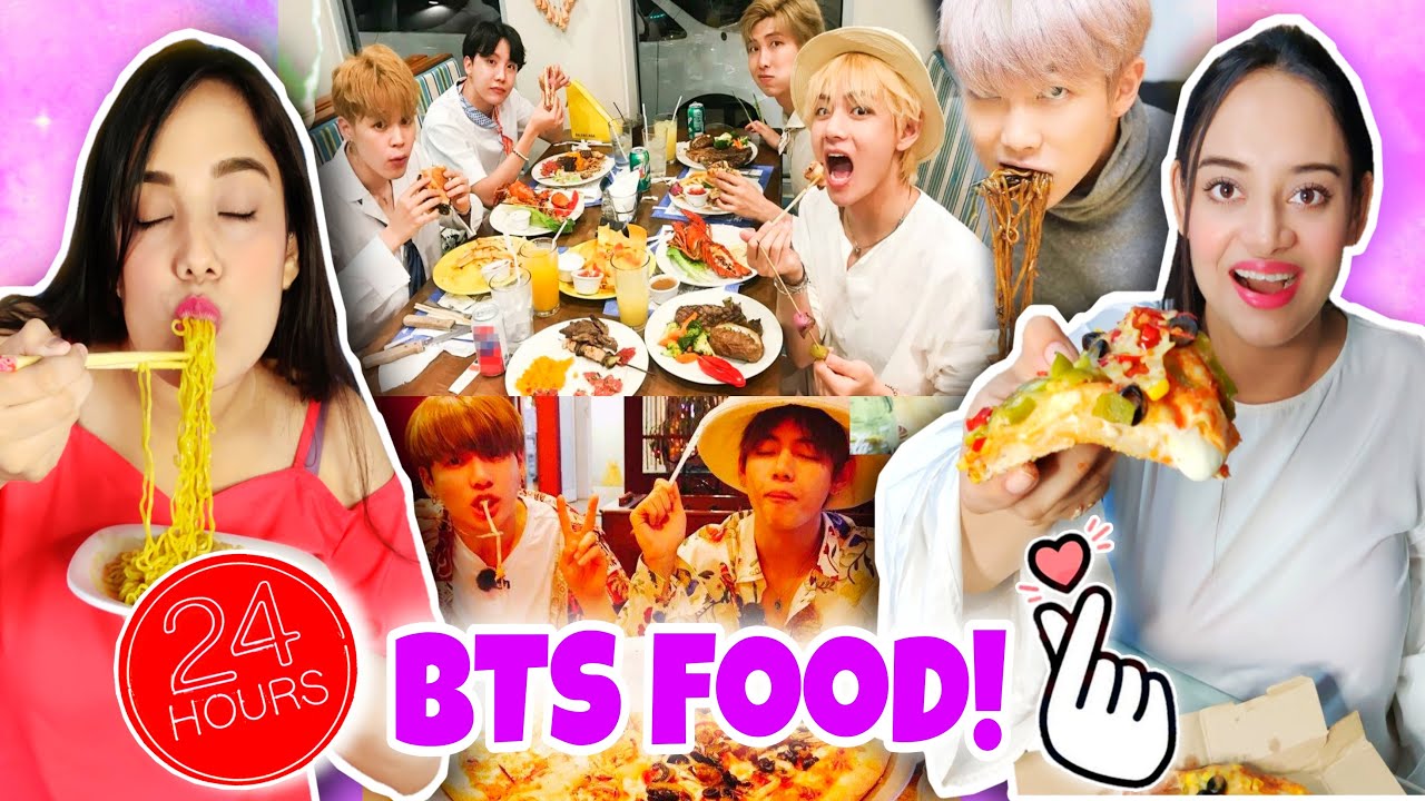 Eating only BTS Favourite Food for 24 Hours | BTS ARMY | Korean BTS Bangtan Boys | Life Shots
