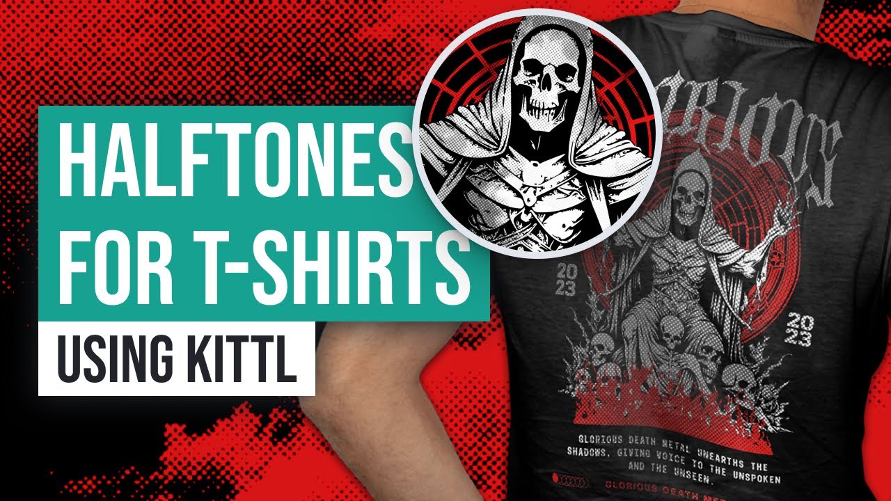 Easily Apply Halftone Textures To T-Shirt Designs With One Click