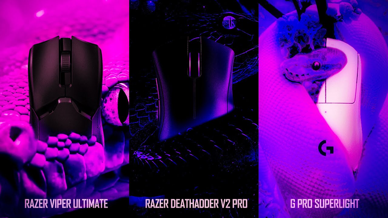 Wireless Mouse Comparison: G Pro Superlight, Razer Viper Ultimate & Razer DeatherAdder V2 Pro!