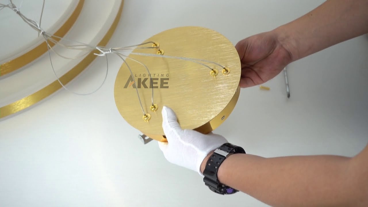 AKEELIGHTING Modern Led Ring Chandeliers Installation instructions /How to install a light fixture?