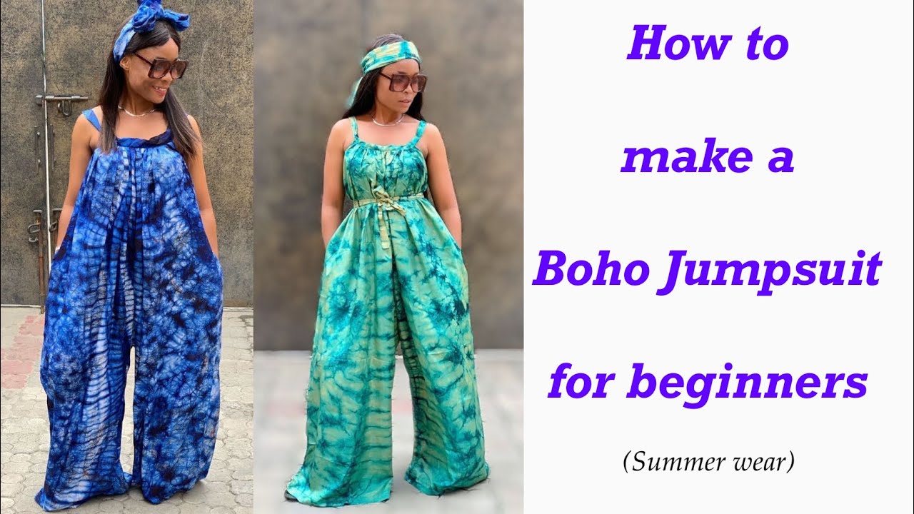 How to make a Boho Jumpsuit | Palazzo Jumpsuit (cutting and stitching)