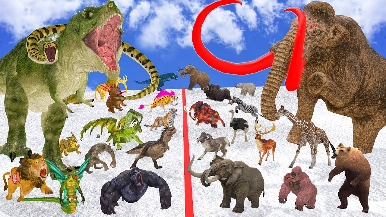 Prehistoric Animals vs Dinosaurs Animals Size Animal Epic Battle Animal Revolt Battle Simulator