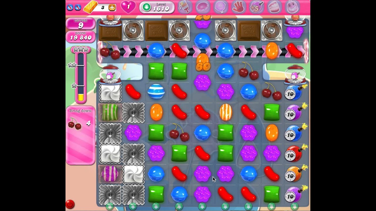 Candy Crush Level 1610 (no boosters)