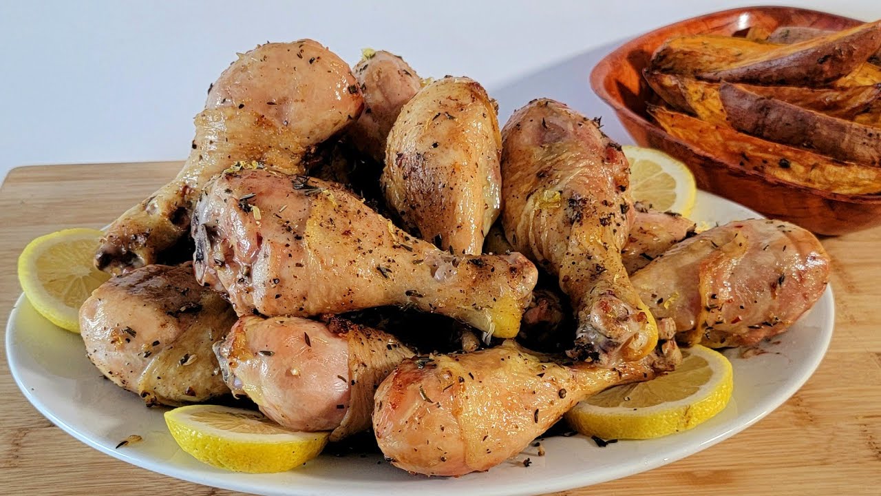 LEMON GARLIC AND THYME CHICKEN DRUMSTICKS