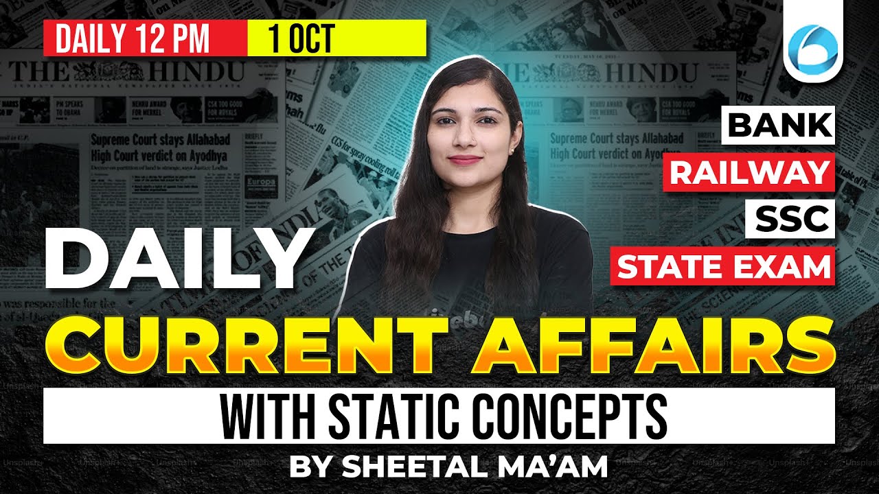 Daily Current Affairs 2025 | 1st October | Banking Current Affairs Today | Sheetal Sharma