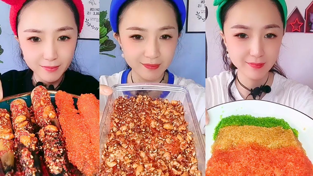 Satisfying Eating Sounds with Colorful ASMR Crunchy Mukbang Compilation #230