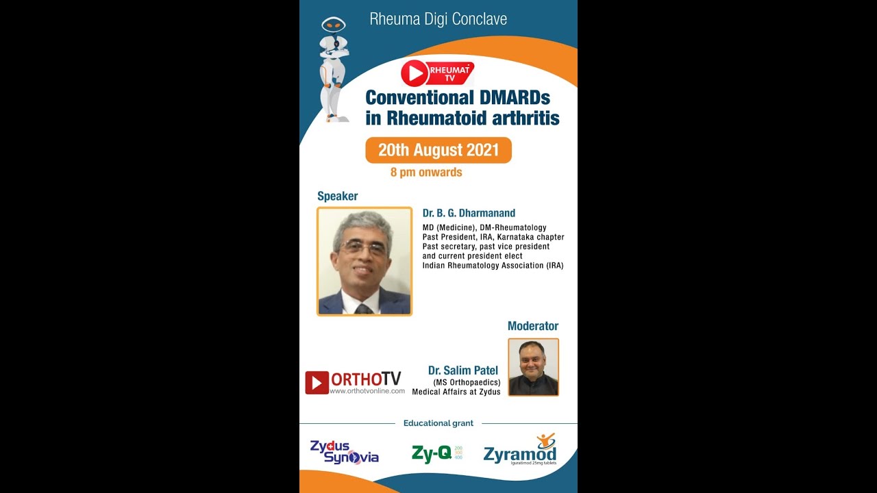 Rheumat TV & Rheuma Digi Conclave: Conventional DMARDS in Rheumatoid Arthritis - Dr B. G. Dharmanand