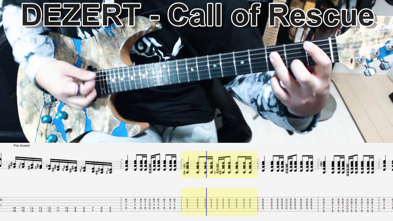 DEZERT - Call of Rescue ギター弾いてみた【guitar cover tab有】