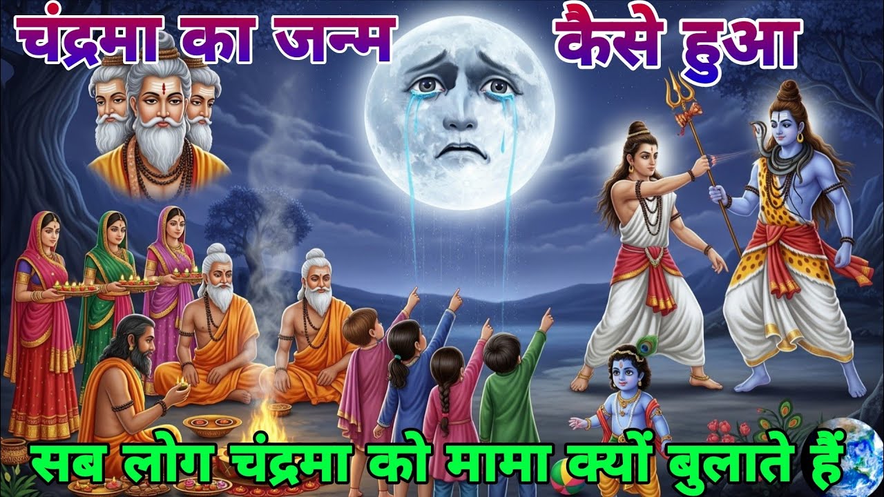 चन्द्रमा का जन्म कैसे हुआ? और आखिर क्यों हम उन्हें ‘चंदा मामा’ कहकर बुलाते हैं || Vidya Gyan Sagar