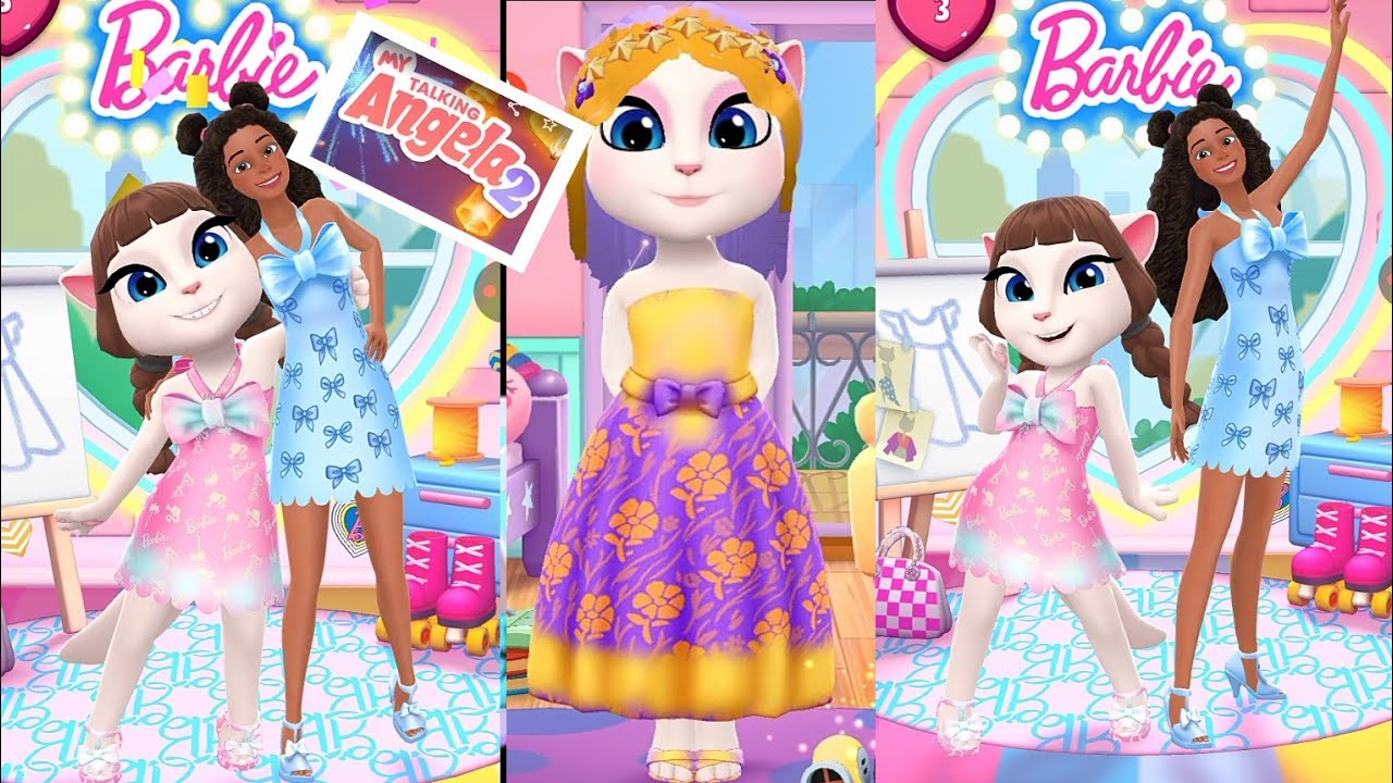 My Talking Angela 2 × Barbie Angel kids gameplay ios