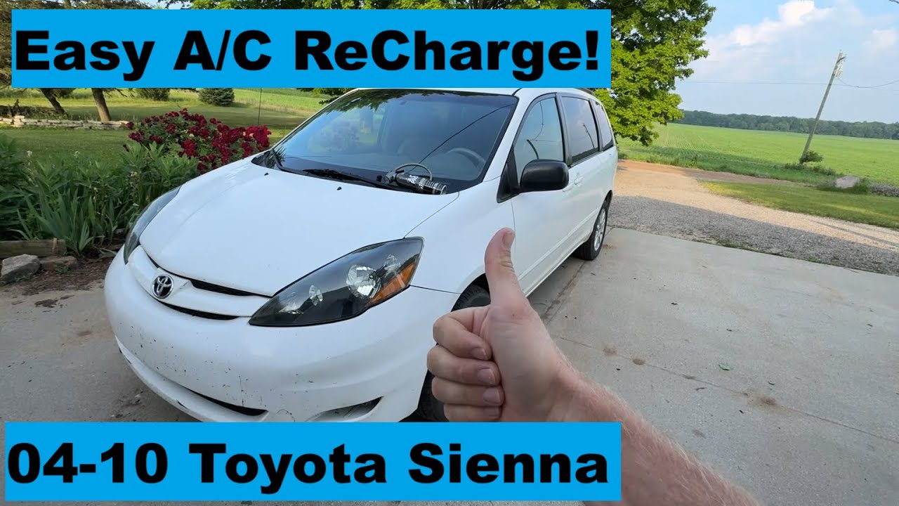 Jak naładować klimatyzację Toyota Sienna 04 05 06 07 08 09 10 2004 2005 2006 2007 2008 2009 2010
