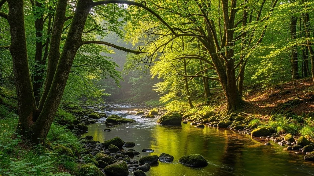 Flowing River Water 🌊 Gentle Stream Sound for Sleep, Focus, and Relaxation #388