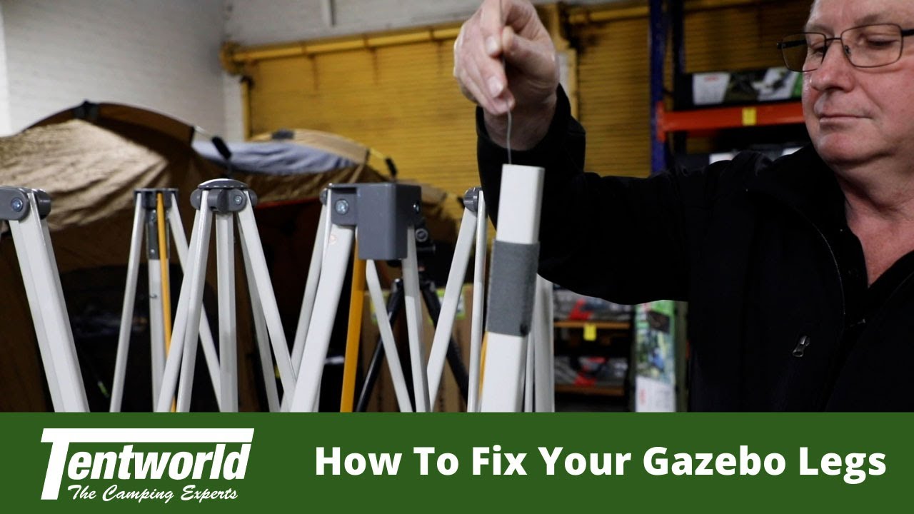 How to fix your gazebo legs when leg pin button has fallen out!