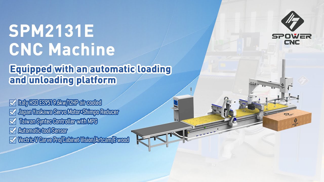 spowercnc CNC with Auto Loading/Unloading: Aligning, Tool Change, Cutting & Labeling Showcase 🛠️