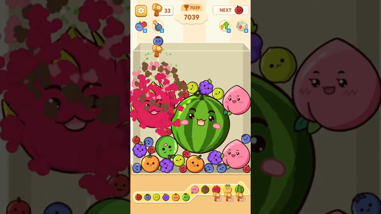 New Best of Fruit Crush | Fruit Merge GamePlay-1107 🍍🍎🍓🍇 #games #shorts