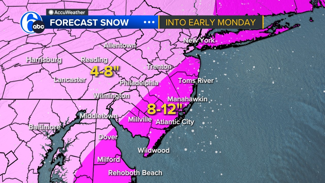 Heavy snow expected this weekend for Philadelphia region; possible blizzard conditions for some