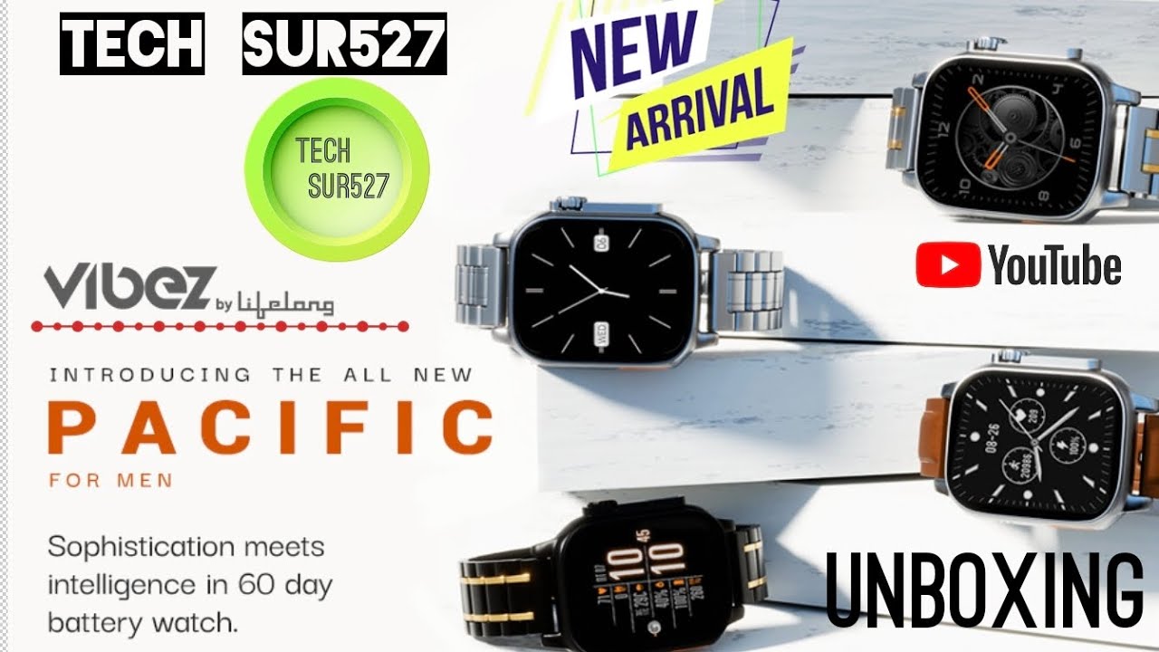 Vibez by Lifelong Premium || Luxury New Launch Smart Watch for Men - 60 Day Battery 950mAH🔥🔥