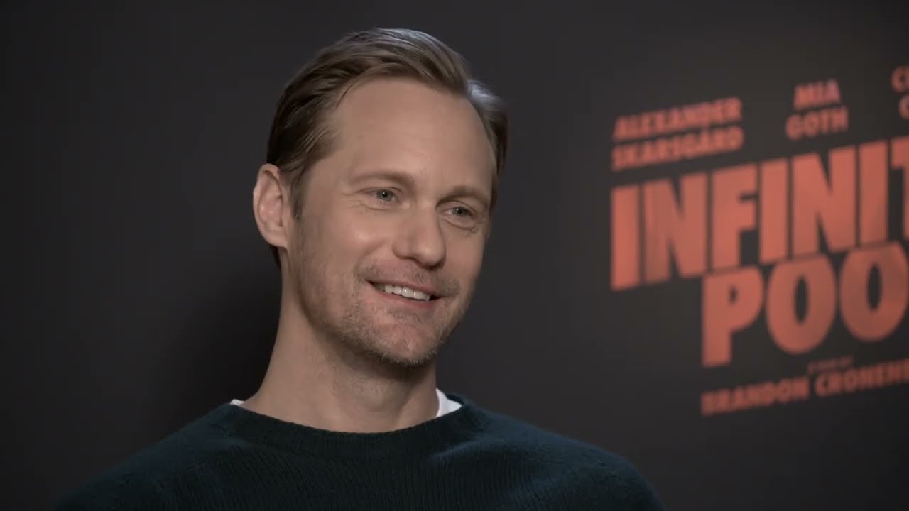 INFINITY POOL Alexander Skarsgard & Mia Goth Interview - Set Memories - best moments - fun - funny