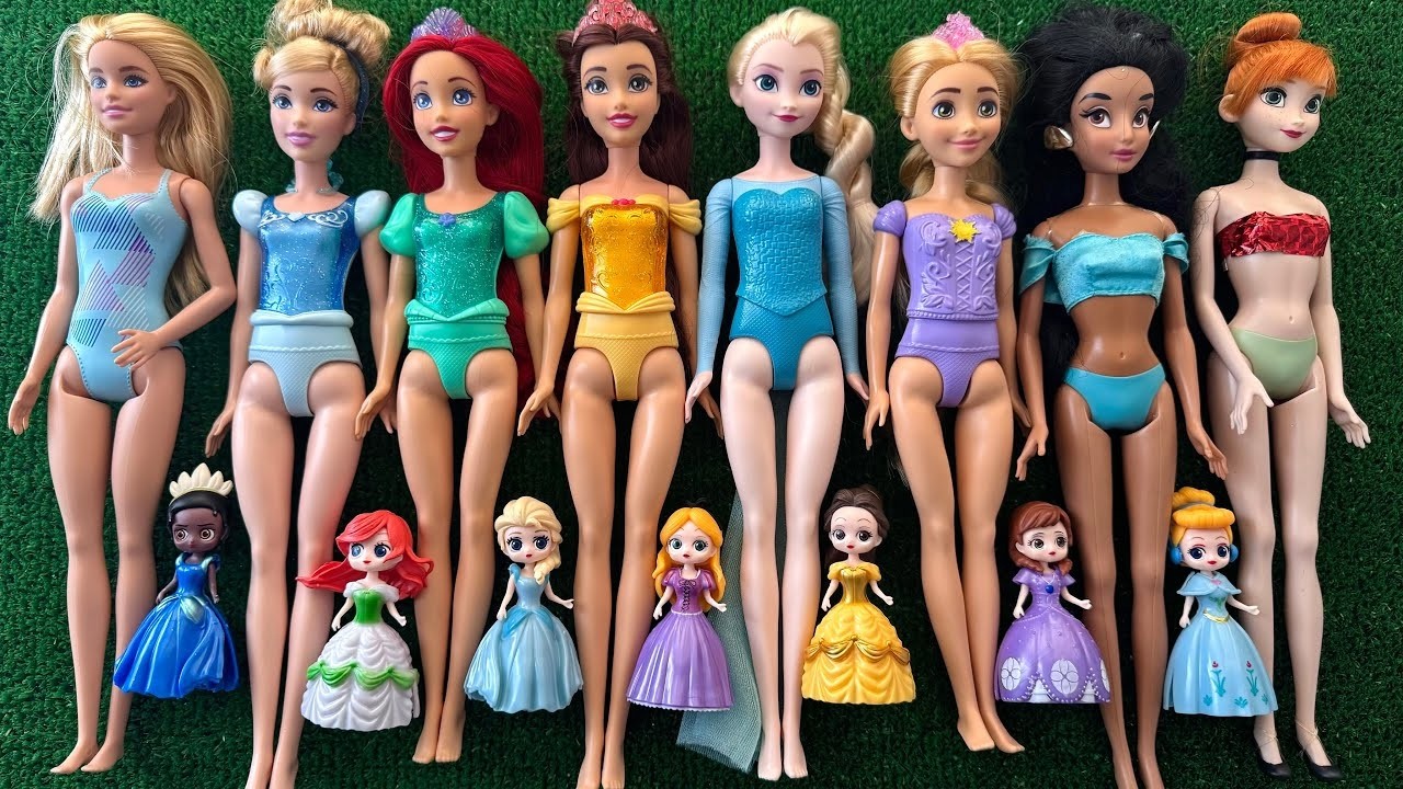 Disney Princess Doll Makeover ~ DIY Miniature Ideas for Barbie   Wig, Dress, Faceup, and More! DI