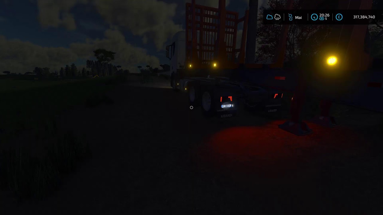 Viagem noturna transporte de Madeira FS22