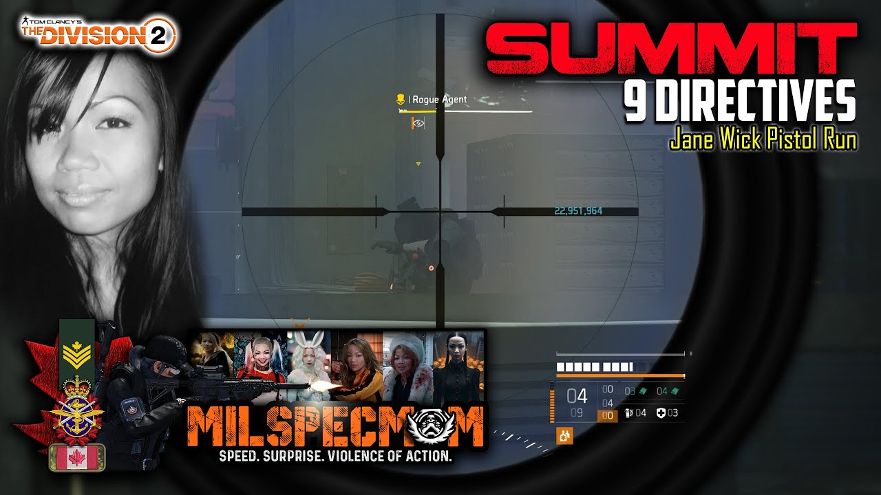 The Division 2 | Summit with 9 Directives | Jane Wick Pistol Run