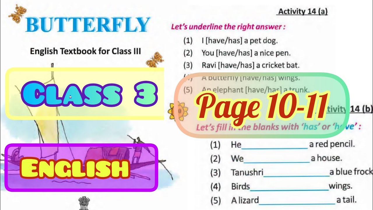 Revision Lesson || Activity 14(a & b) || Butterfly Class 3 English Page 10 & 11 || West Bengal Board