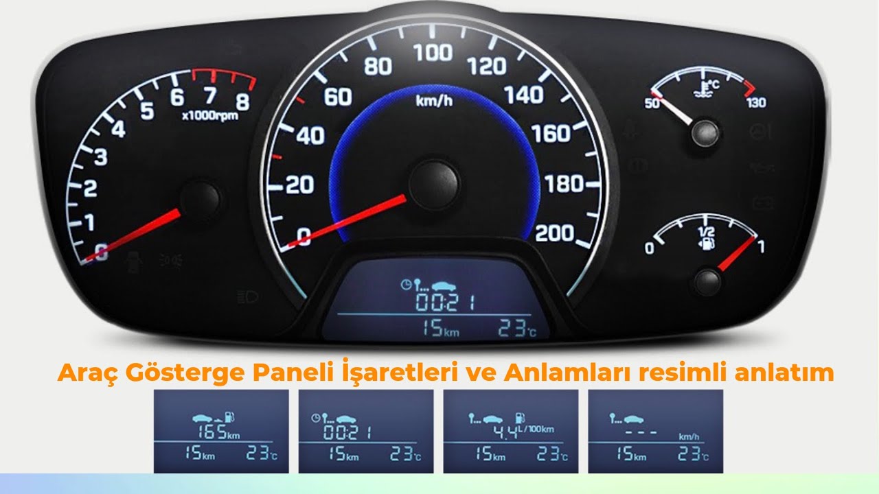 Ara&ccedil; G&ouml;sterge Paneli İşaretleri ve Anlamları resimli anlatım