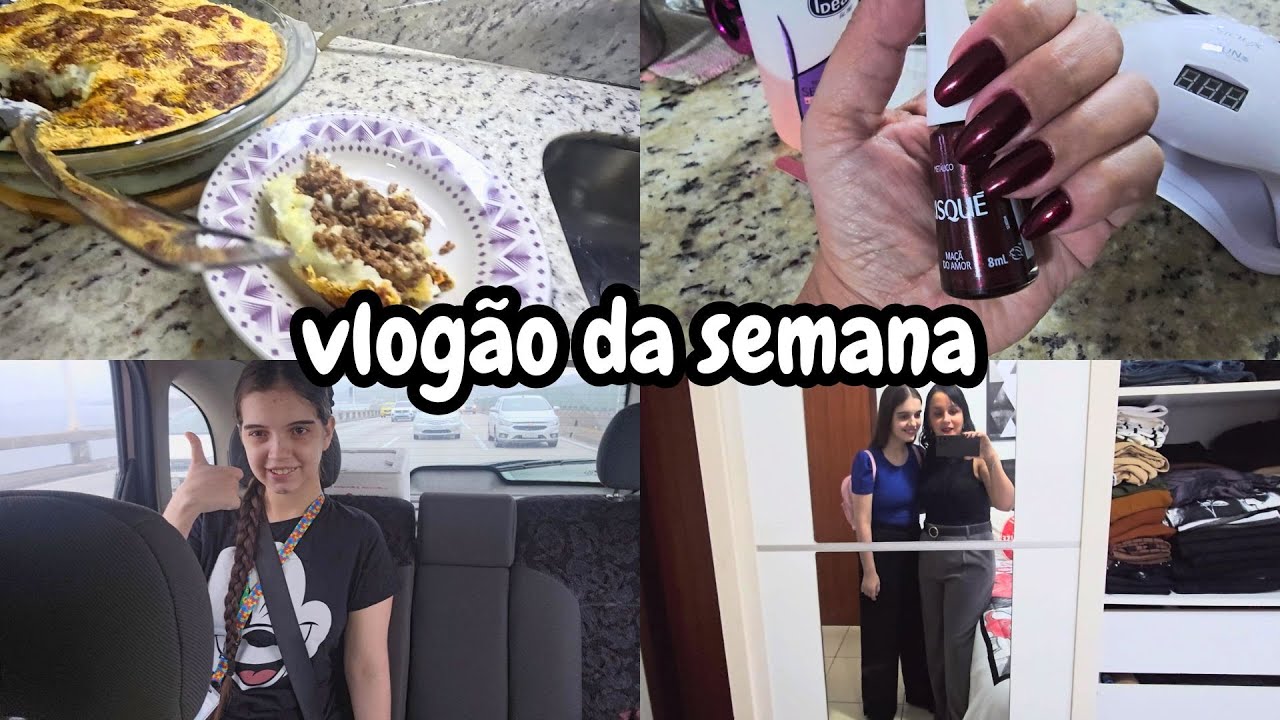 MANUTENÇÃO DO APARELHO, FIZ MEXIDÃO E ESCONDIDINHO DE CARNE MOÍDA, LOOK MEU E DA FILHOTA, UNHAS...!