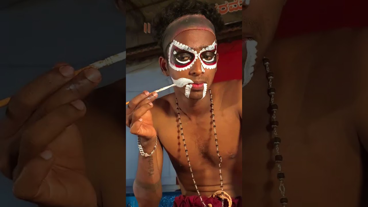 Rakteshwari Makeup Video Yakshagana Grwm Shreyas Kilenjoor 