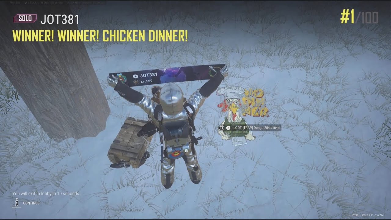 JOT381 PUBG 310126 ERANGEL 5 KILLS 2355th SOLO WIN 1/100 CHICKEN DINNER SOLO