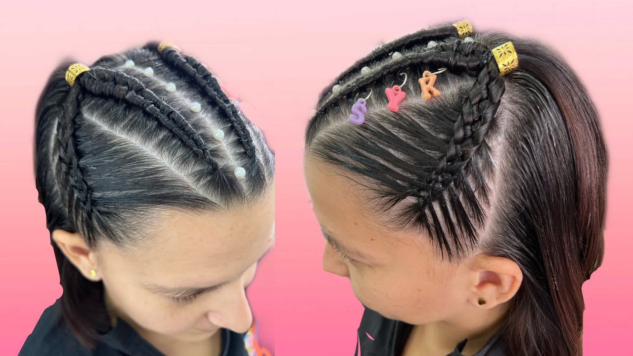 Trenzas con accesorios/  Braids for girls/ Peinados para niñas