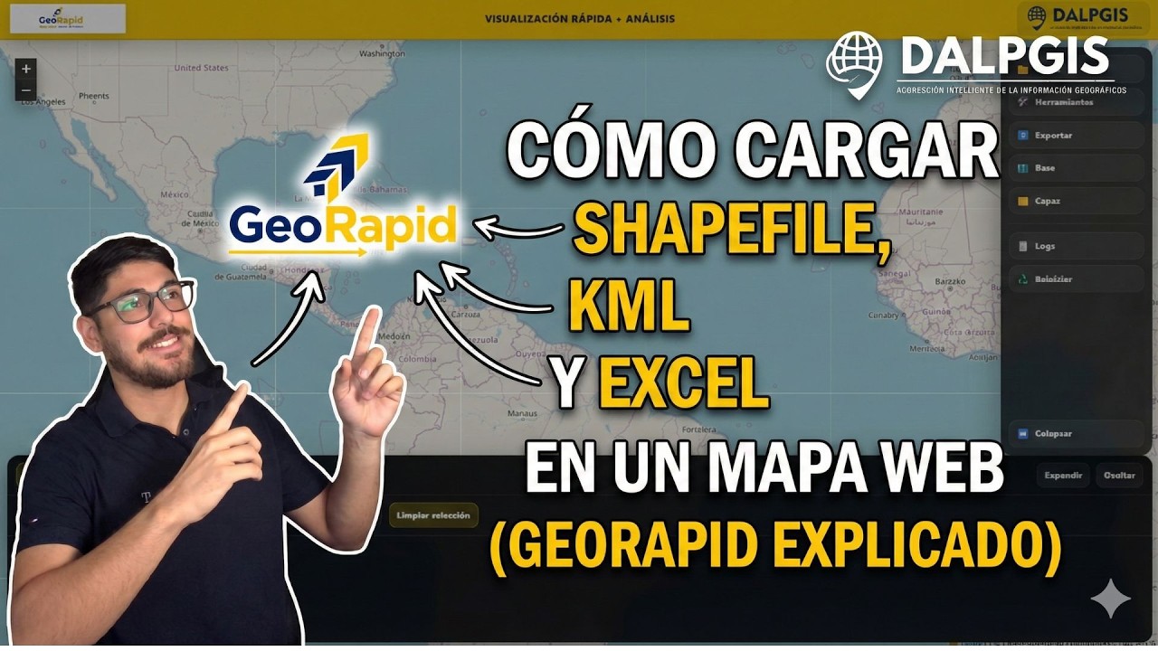 Cómo cargar Shapefile, KML y Excel en un mapa web (GeoRapid explicado) #gis #ia