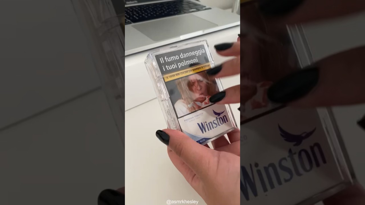 asmr unboxing pack of cigarettes