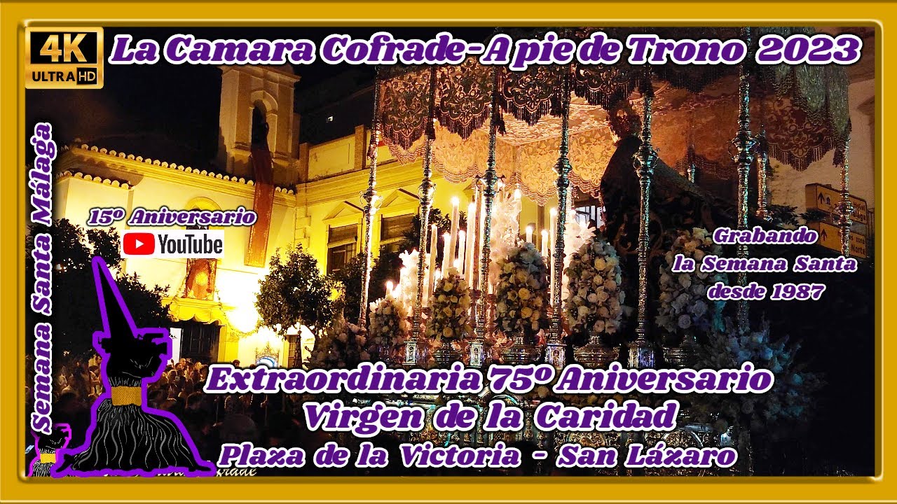 VIRGEN DE LA CARIDAD. EXTRAORDINARIA 75 ANIVERSARIO. PZA DE LA VICTORIA-SAN LÁZARO. PETALADA. 4K