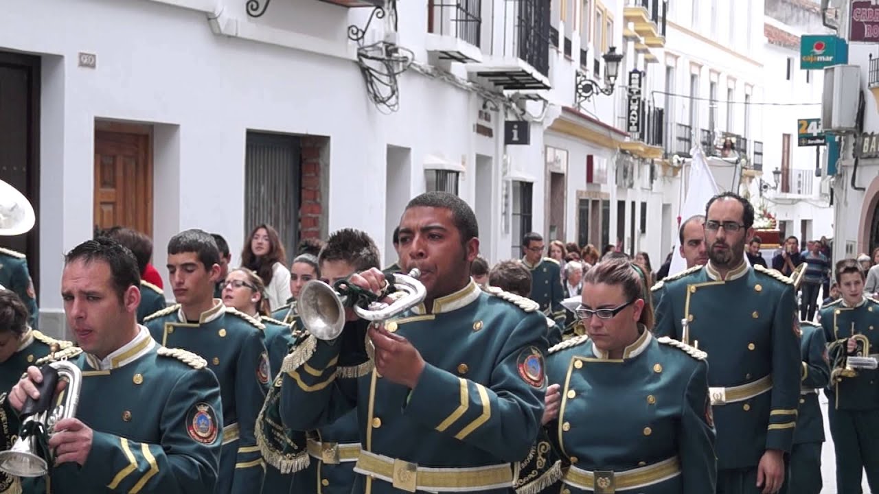 Yunquera. Banda del Santísimo Sacramento,  Domingo de Resurrección  31-3-2013