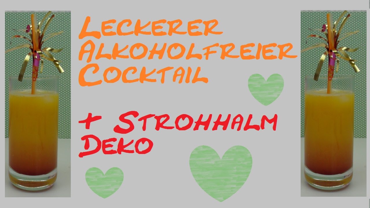 Cocktail - Alkoholfreier Cocktail mit Orange, Pfirsich und Grenadine / deutsch