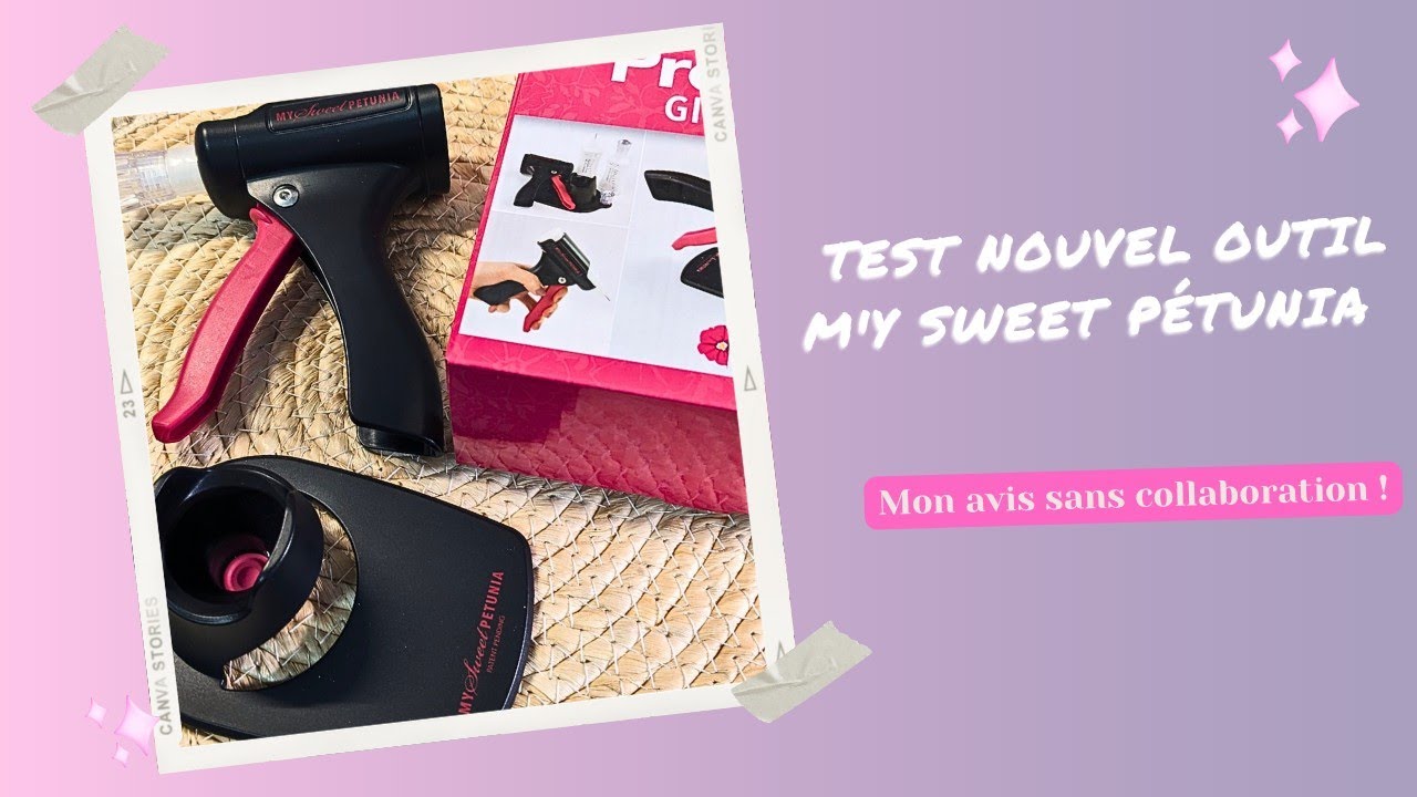 Test nouvel outil en scrap super pratique: le pistolet &agrave; colle My Sweet p&eacute;tunia 🤩
