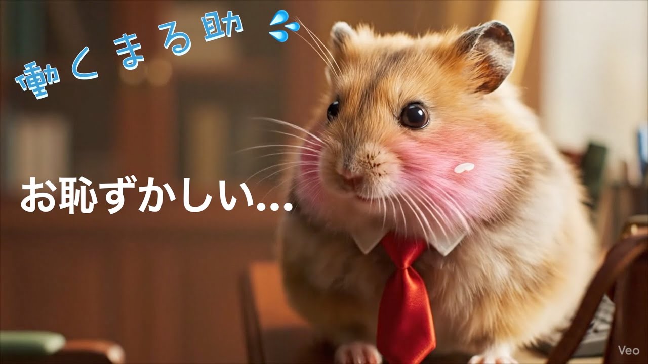 【AIハムスターまる助】全力出社！！モーニングルーティーン