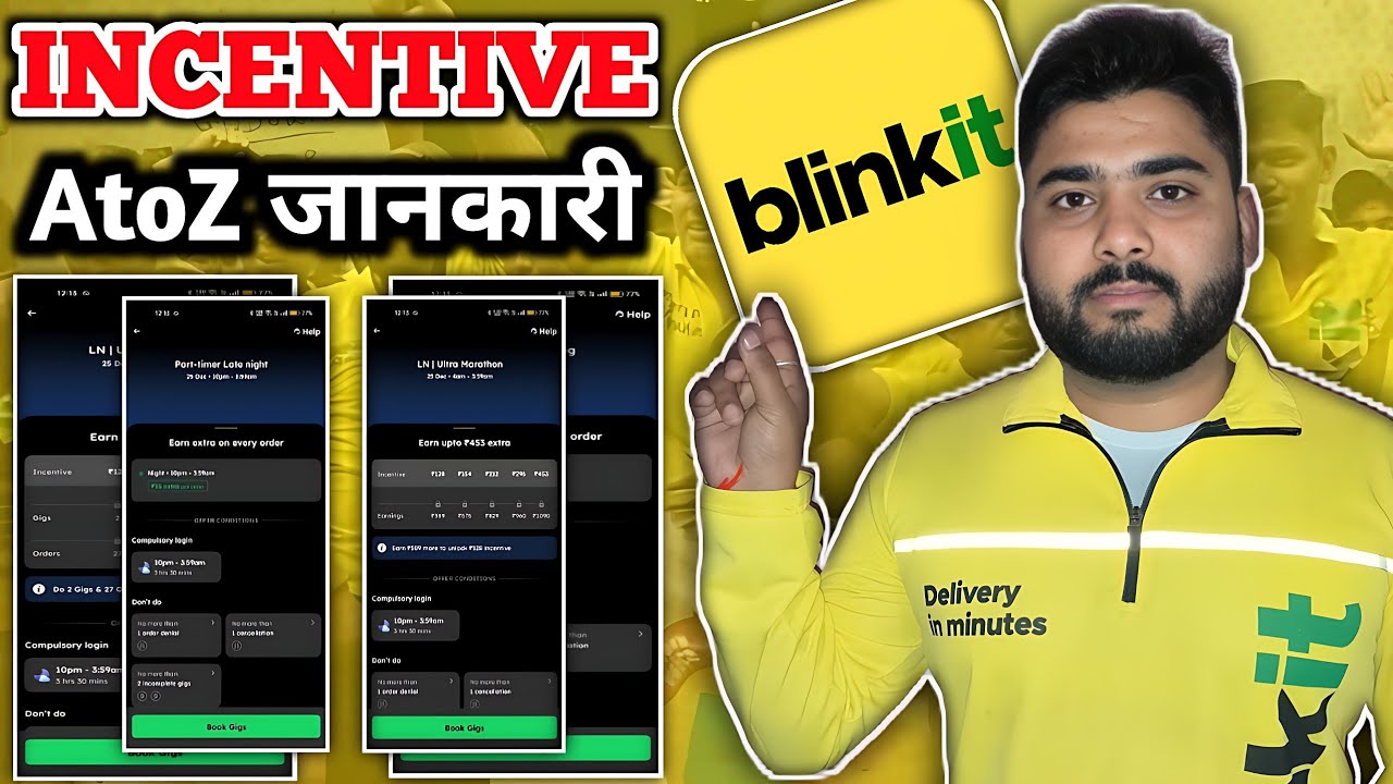 Blinkit Delivery Boy Incentives | Blinkit Incentives Explained | Blinkit Incentive Details