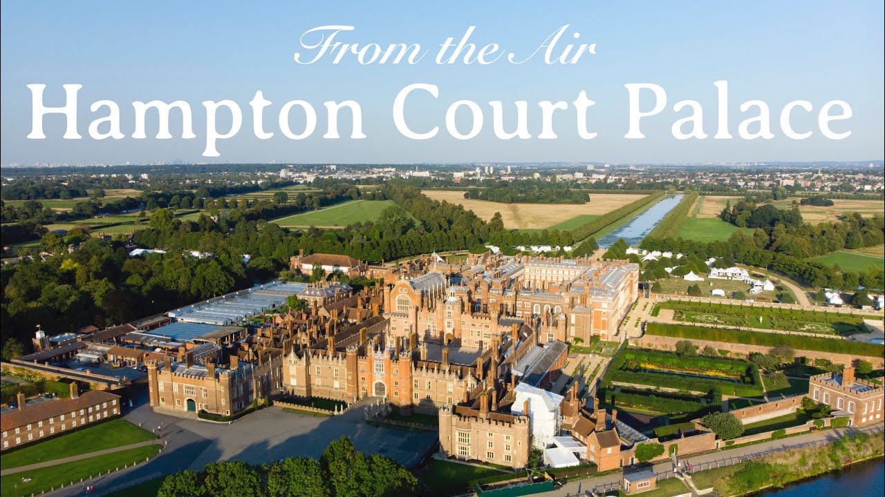 Hampton Court Palace, England | Historic Royal Palace | Day Trip from London | Summer View 4K Drone
