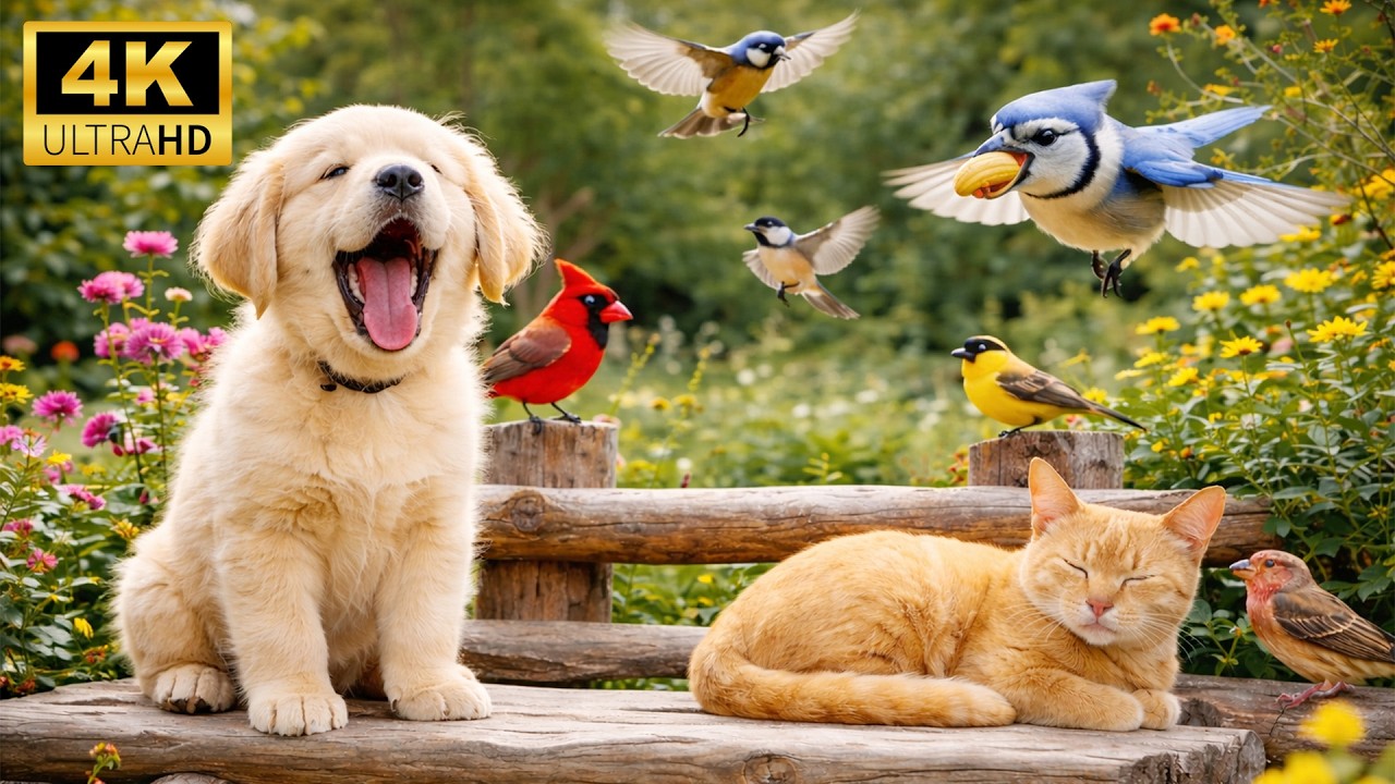 🔥 Ultimate Pet TV 4K 🐦 Birds Go Wild! Cats & Dogs Instantly Locked In
