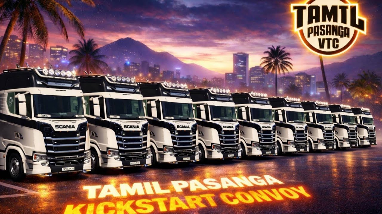🔴TAMIL PASANGA VTC JANUARY PUBLIC CONVOY LIVE | TRUCKERS MP| ETS 2 | GAMINH WITHJEEVA DAY 30